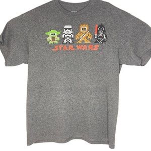 Classic Star Wars Minecraft Dark Gray T-Shirt